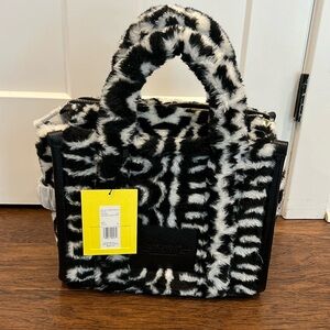 Marc Jacobs Black and White Tote Bag with Bold Pattern